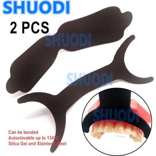 2pcs Dental Orthodontic Photography Contraster Background Board Contraster Black Bendable Autoclavable Basic Material