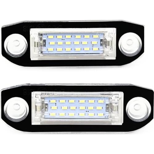 2Pcs Canbus LED License Plate Light for Volvo S80 XC90 S40 V60 XC60 S60 C70 V50 XC70 V70 White Car-Styling Number Lamp