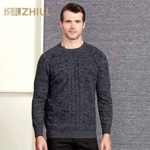 High Grade Men Sweater 2018 New 100% Cashmere Pullovers Winter Warm Jumper O neck Noble Fashion clothes Standard Tops for Male