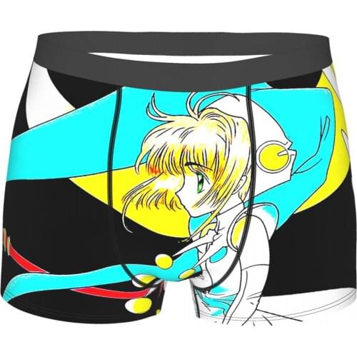Cardcaptor Sakura Kinomoto Anime Card Captor Sakura Underpants Cotton Panties Mens Underwear Comfortable Shorts Boxer Briefs