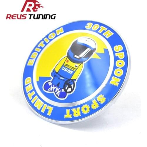 Universal 9CM 30th Limited Edition Spoon Sport JDM JAF Car Tuning Styling Front Grill Grille Badge Emblem