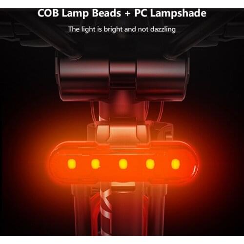 1Pcs Bike Light USB Rechargeable Newest Bicycle Light LED Taillight Safety Warning Cycling Light Portable Rear Tail Light Lamps