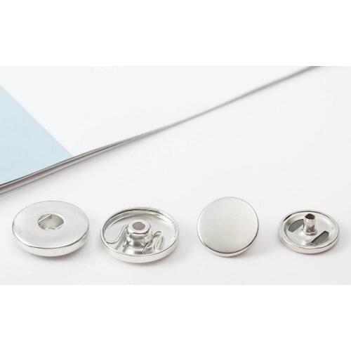 100sets/lot Fashion Brass 18mm Snap Button Base Jewelry Accessories Stud socket cap Fit Diy Snap Button Bracelets Findings