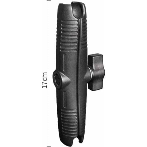 17CM Length Aluminium Alloy Double Socket Arm for RAM with 1Inch Ball Base Mount Motorcycle Camera Extension Arm gopro hero 7