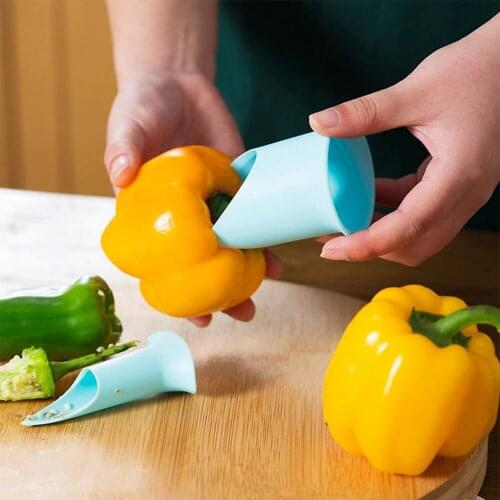 2pcs Pepper Chili Bell Jalapeno Corer Seed Remover Green Pepper Chilli Cutter Slicer Fruit Peeler Vegetable Core Remover #20