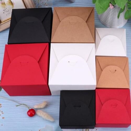 20pcs/set Small With Twine Candy Box Brown/Red Wedding Party Candy Gift Boxes Kraft Paper Favor Gifts Packing