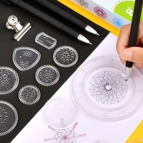 28Pcs Reusable Drawing Toy Set Gears Wheel Painting Accessories Easy to Use MUMR999