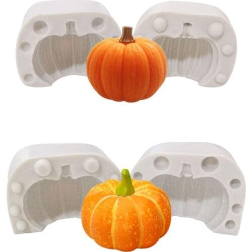 3D Halloween Pumpkin Silicone Fondant Mold Cake Chocolate Sugarcraft Decorating DIY Baking Mould