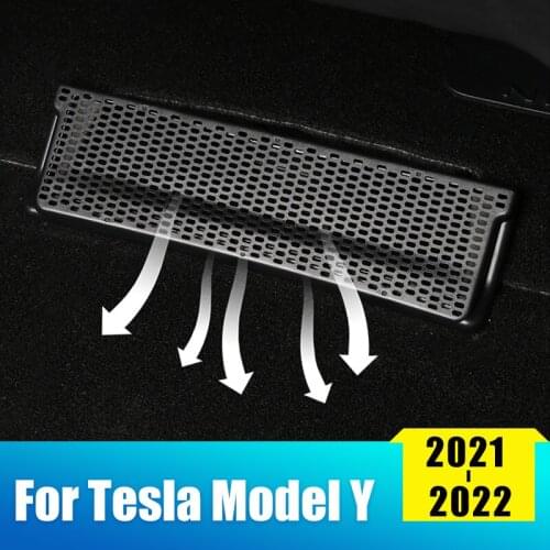 Car Air Outlet Cover Anti-blocking Dustproof Back Under Seat Air Conditioning Vent Net For Tesla Model Y 2021 2022 Accessories