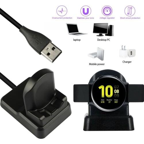 Wireless Charger Dock Charging Cable for Samsung Galaxy Watch Active 2 Portable Wireless Quick Charging Watch Dock Stand