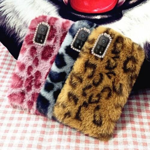 Diamond Carmera Protected Case for Xiaomi Mi 10T Lite 5G Pro 10 Youth Short Hairy Cover Redmi 9 9AT 9C Note 9 9S Fluffy Capa