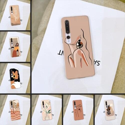 For Xiaomi Mi 10 Lite Pro Youth Play Phone Case Silicone Art Girl Aesthetic Pink Soft Back Cover For Xiaomi Mi Note 10 Lite Pro