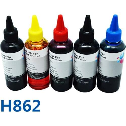 500ml Printer Ink For HP862 Ciss Ink Refill Kits For HP Photosmart C5300 C6300 B8553 B8558 C5388 C6383 D5460 D5370 D5468 C209a