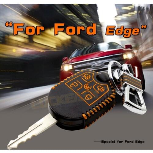 For ford F150 2011 2013 2014 edge 2012 explorer mustang Genuine Leather Car Key case wallet holder remote llavero key2a