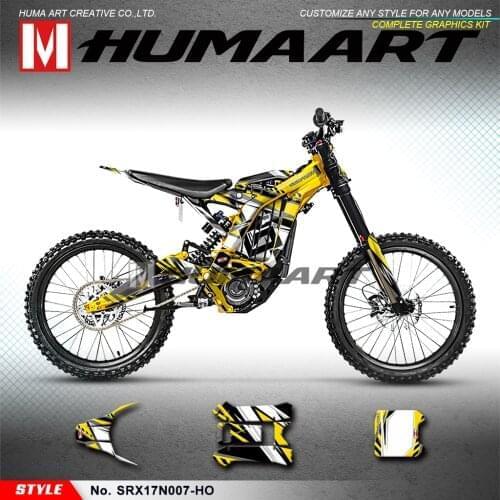 HUMAART Custom Graphics Design Full Sticker Kit Adhesive Vinyl for Sur-Ron Light Bee X/S Surron, Yellow