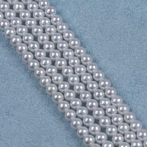 4-5mm Perfect Round Pearl In Strand 100% Freshwater Pearl Material With Round Shape High Quality