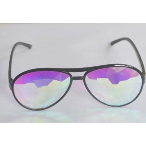 Classic kaleidoscope glasses with prism glass lens