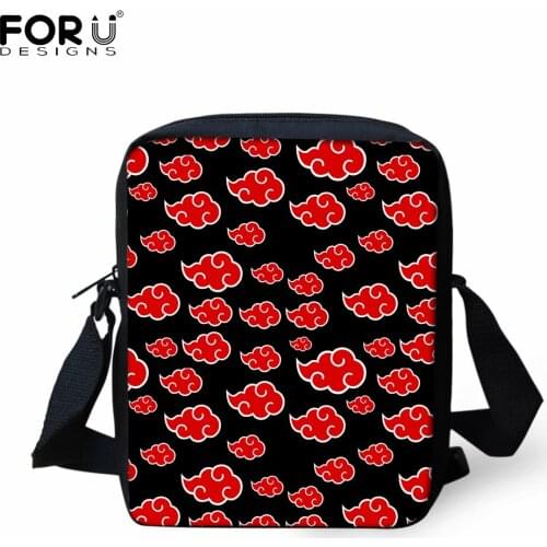 FORUDESIGNS Cool Anime Red Clouds Print School Bags For Boys Girls Casual Children Small Book Shoulder Bags Kindergarten Mochila