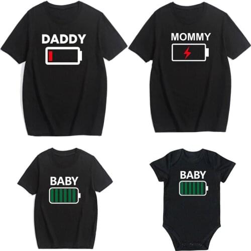 Family Matching Clothes Look Father Mother Son Daughter Outfits Clothing Tshirt Mom Mum Mommy Daddy and Me Baby Boy Girl T-shirt