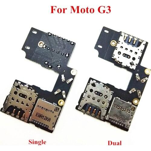 Original Dual/Single SIM Card SD Memory Holder Slot Tray Reader Flex Cable Board For Motorola Moto G3 3rd XT1541 XT1540 XT1548