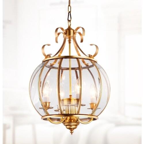 European-style pendant lamps full copper lighting study bedroom restaurant solder lamp garden pendant lights ZA626 ZL161 YM