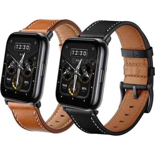 Genuine Leather Watchband For Realme Watch 2 / 2 pro Smart Wristband Bracelet For Realme Watch S / pro Strap Accessories Belt