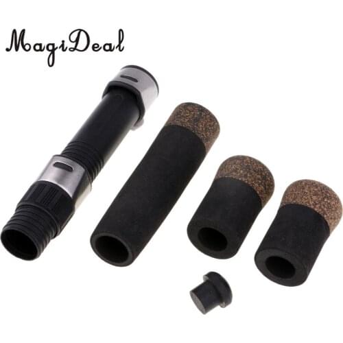 Rod Building Black EVA Casting Fishing Rod Handle Grip with Reel Seat for Rod Building or Repair DIY