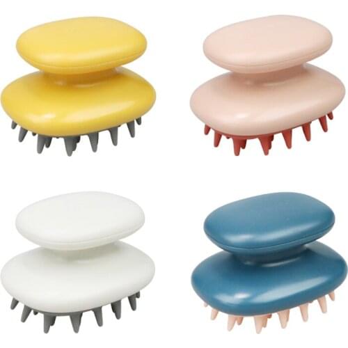 Silicone Head Body Scalp Massage Brush Silicone Shampoo Brush Hair Washing Comb Shower Brush Bath SPA Massage Brush