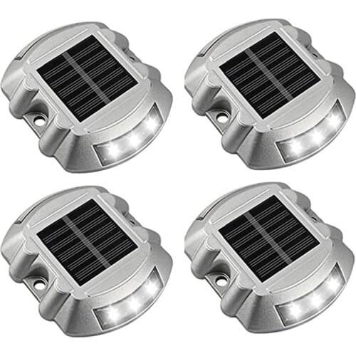 LED Outdoor Solar Driveway Road Marker Lights Warning Step Lights Solar Dock Lights For Path Deck Stair Yard Pathway Sidewalk