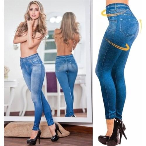 Warm Velvet Jeans Leggings for Women 2020 Autumn and Winter Fashion Ankle Length High Waist Skinny Pants Push Up Leggins Ladies