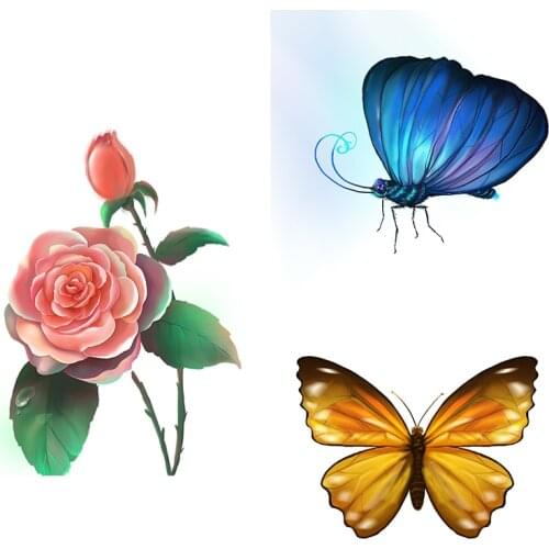 Three Ratels QC465 HD Butterfly Wall Sticker car hood sticker laptop decal