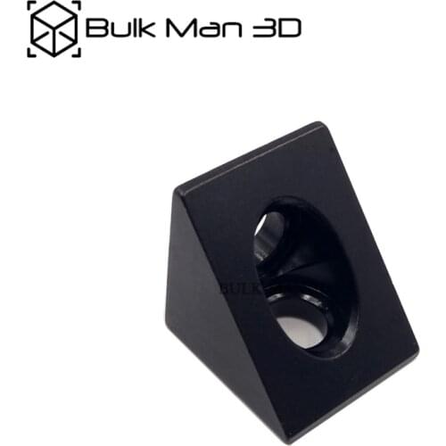 Black 90 degree Angle Corner Connector Bracket Fit 20mm Aluminum Profile extrusion CNC Router/3D Printer Parts