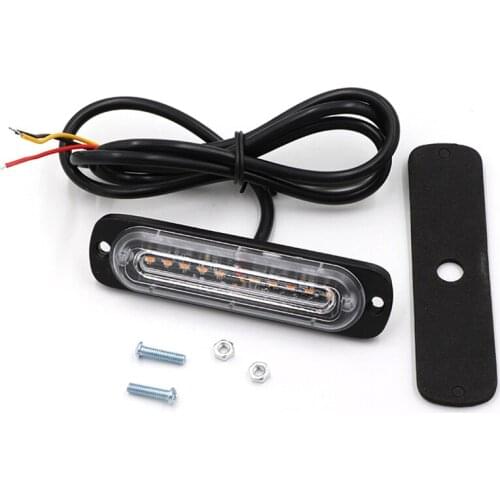 For Auto SUV Truck Motocycle 12V-24V 10 LED Ultra-Thin Warning Strobe Light Side Marker Emergency Flashing Lamp Police Flash