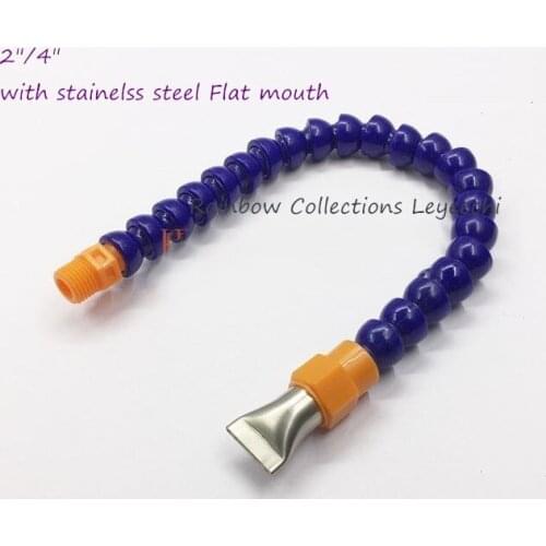 2"/4" 30cm Universal Joint Flexible Oil Cooling Hose Plastic Nozzle Water Pipes with stainless steel Flat mouth