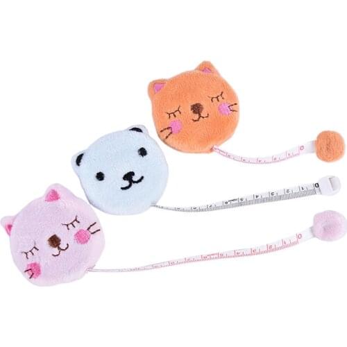 Cloth Making Cartoon Plush Animals Shape 150cm 60 Inch Sewing Tool personality Measure Ruler Retractable Tape