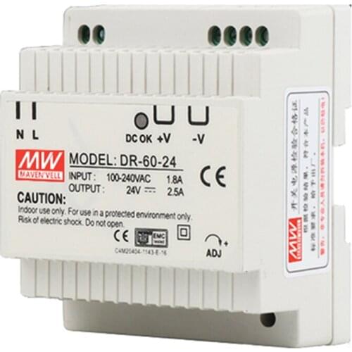1pcs Single Output DR-60 60W Din Rail Switching Type Industrial Power Supply 5V 12V 15V 24V