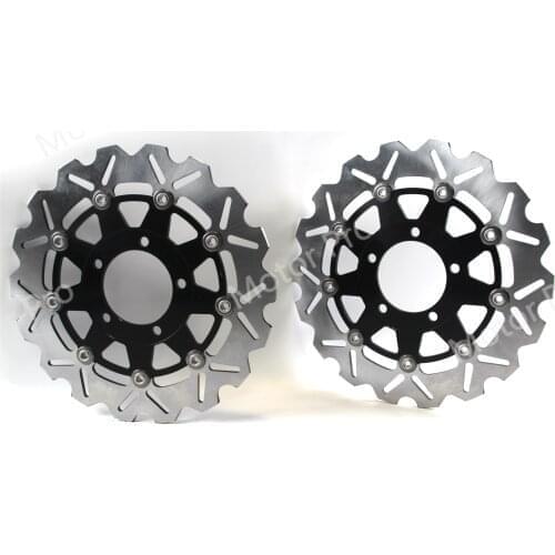 2PCS CNC Floating Disk Brake Rotors For Kawasaki VERSYS 1000 2012 2013 2014 / 2004-2007 ZX10R / Z1000 2007-2013 / 2006-2015 ER6F