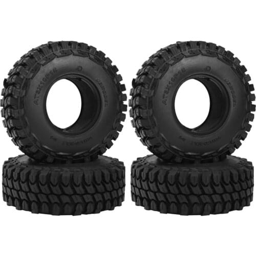 4PCS 110MM 1.9 Rubber Wheel Tire Tyres for 1/10 RC Crawler Car Axial SCX10 90046 SCX10 III AXI03007 Traxxas TRX4 D90