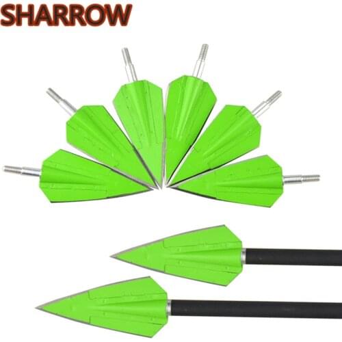 6/12Pcs 150 Grain Archery 2 Fix Blade Tip Points Arrowhead Screw-In Broadheads For Arrow Outdoor Targets Shooting Accessories