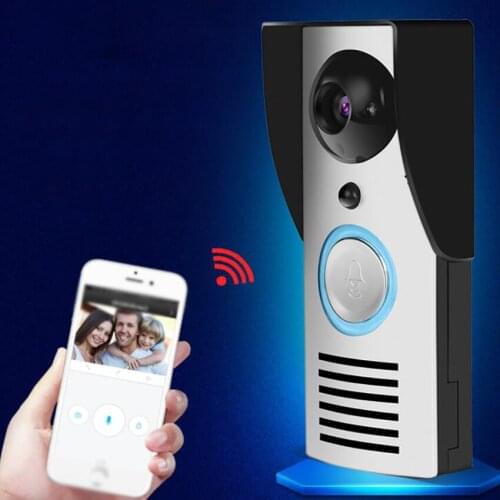 Video Doorbell 720P Wireless Doorbell Camera IP55 Waterproof WiFi Security Camera Real-Time Video Doorbell, PIR Motion Detection