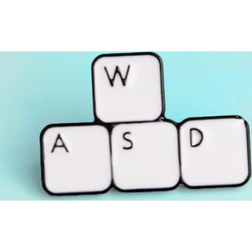 Game Keyboard Pin Brooch Backpack Badges Enamel Pins Shirt Lapel Broche for Men Women Badge Pines Brooches Jewelry Accessories