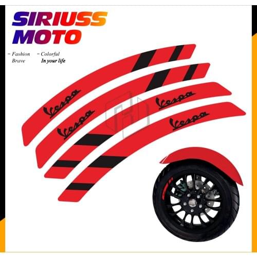 Motorcycle Wheel Decal Rim Reflective Sticker Case for Vespa Sprint GTS 50 125 150 250 300 Super