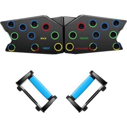 Push Up Board with 4 Color Differentiated Integrated Comprehensive Fitness Exercise Foldable Equipment for Home Gym Workout