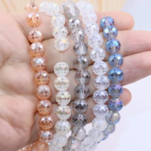 Eruifa 20pcs 8mm Hign Quality Round Faceted Matt Glass Beads Jewelry DIY Hand Making Earring Necklace Bracelets More Colors