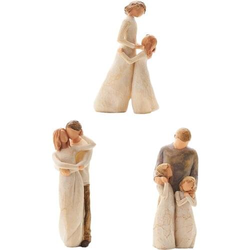 Nordic Style Love Family Resin Figure Figurine Ornaments Family Happy Time Home Decoration Crafts Furnishings