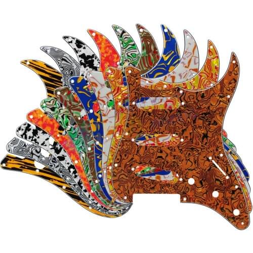 FLEOR 4Ply SSS Single Coil Pickups Guitar Pickguard Scratch Plate with Screws for FD Modern ST Style Electric Guitar Part