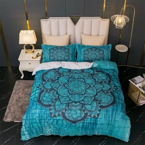Fanaijia boho Bedding Sets full mandala Duvet Cover and Pillowcase Bohemian Bed Set Twin queen king bed size