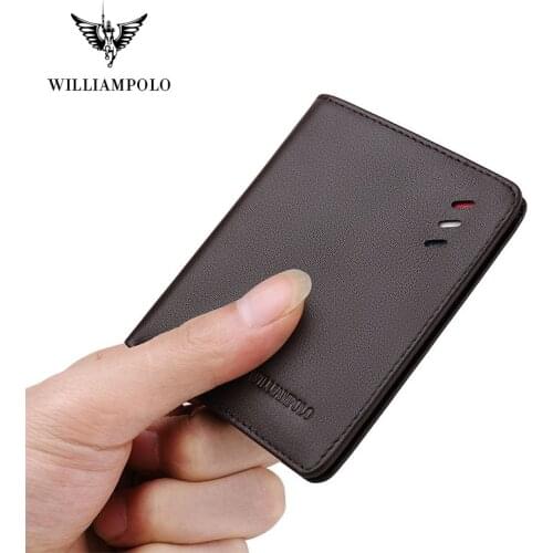 Wallet Men carteras Genuine Leather Bifold Small Mini Slim high quality Simple fashion purse card holder New Design