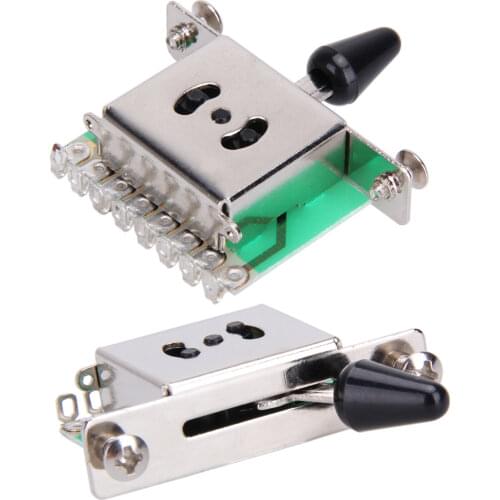 Colorful 5 Way Electric Guitar Pickups Toggle Selector Switch Parts Chrome With Knob Musical Stringed Instruments Guitar Parts