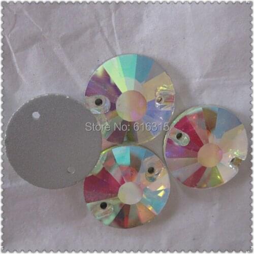 Round point shape size 16 mm crystal and ab crystal color used for dancing clothes 300 pcs each lot free shipping